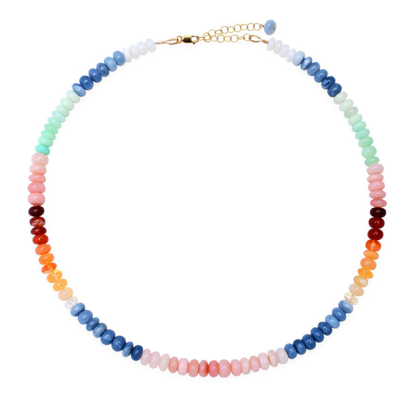 Multi Opal Beaded Necklace