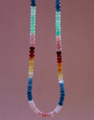 Multi Opal Beaded Necklace