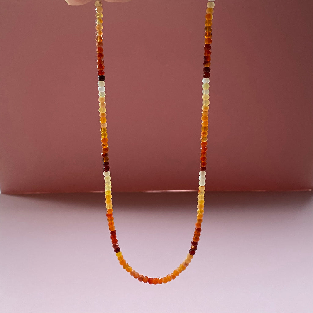 Mexican Fire Opal Beaded Necklace - Main Image