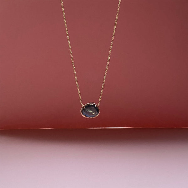Labradorite Diamond Necklace