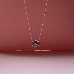 Labradorite Diamond Necklace