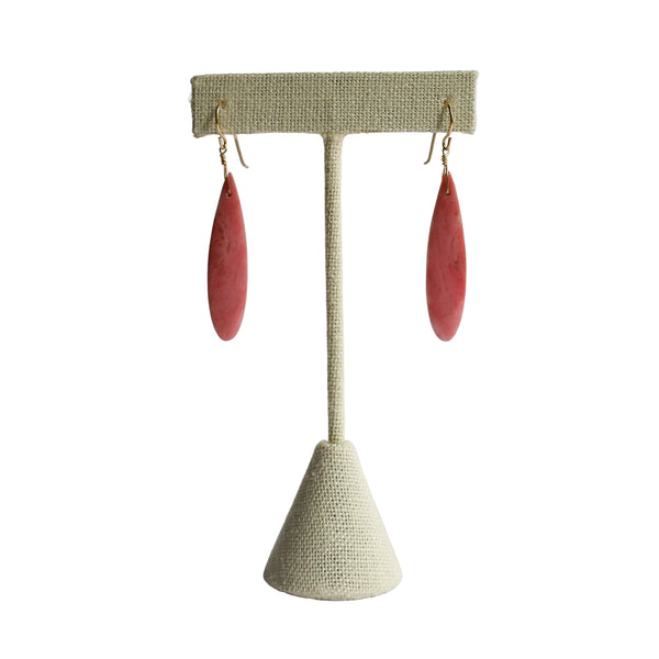 Rhodonite teardrop earrings