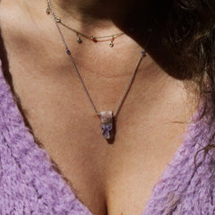 Amethyst Slice Necklace