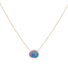 Oblong opal necklace