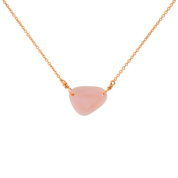Pink Opal Freeform Necklace