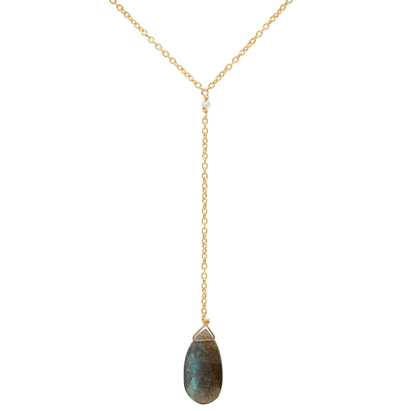 Teardrop Lariat Necklace