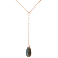 Teardrop Lariat Necklace