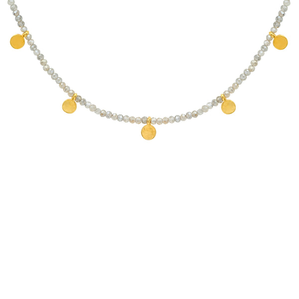 Gemstone Disk Choker