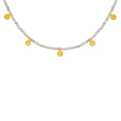 Gemstone Disk Choker