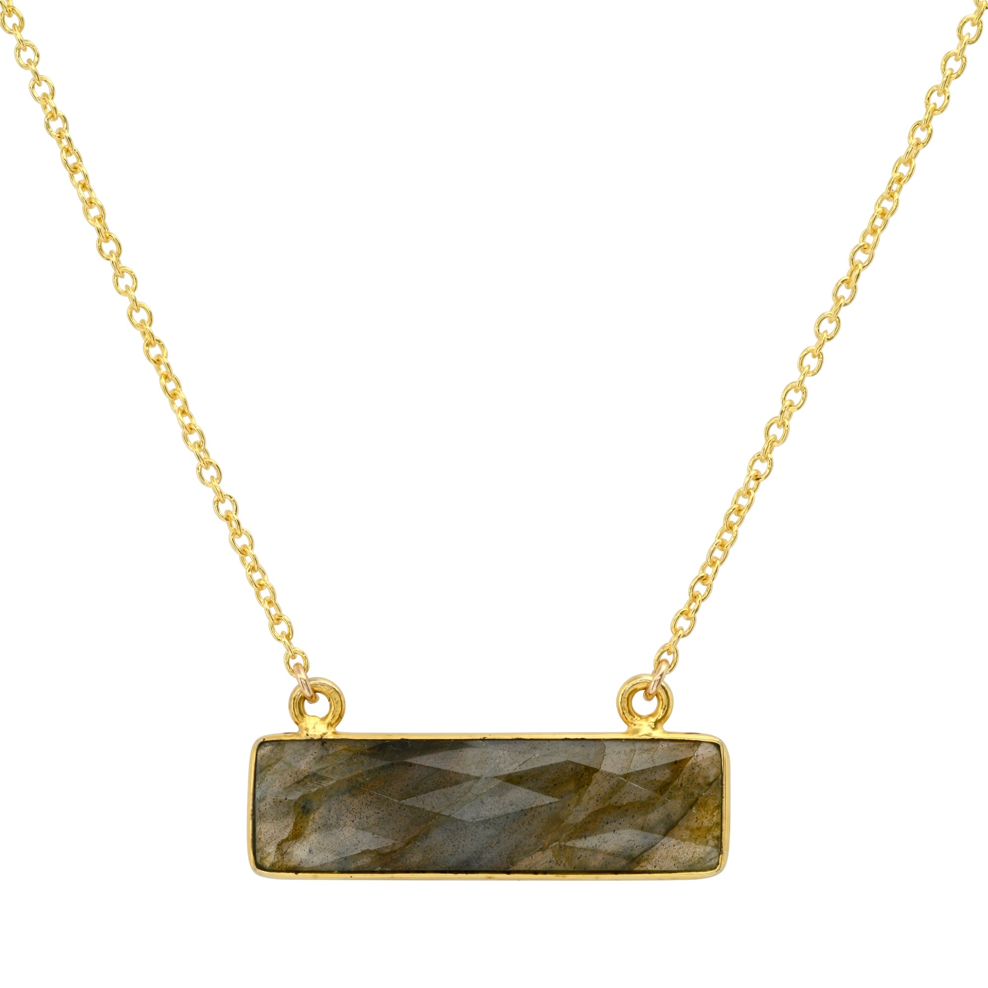 Gemstone Bar Necklace