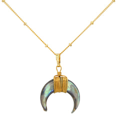 Abalone Moon Necklace