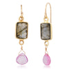 Labradorite & Pink Topaz Earrings