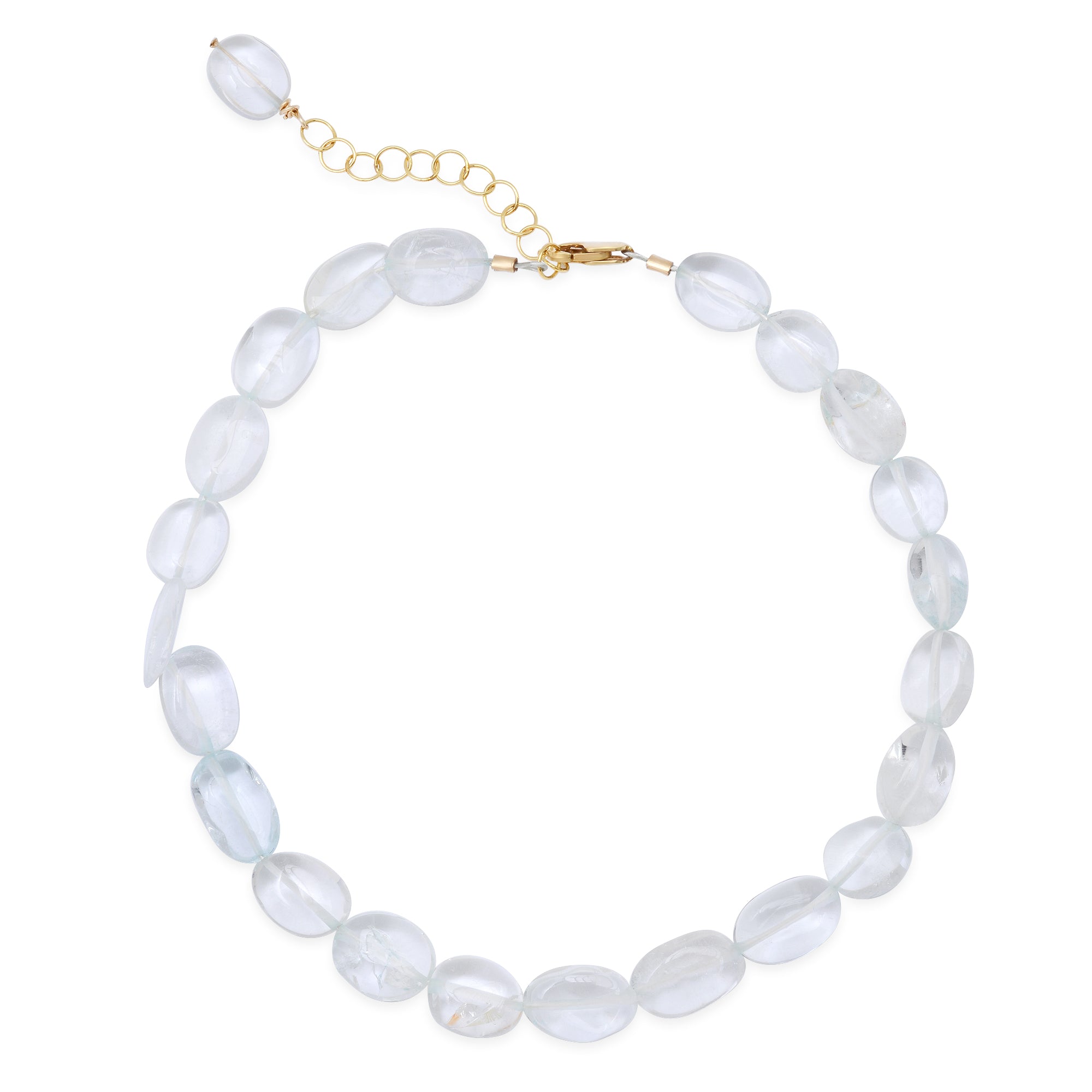 Aquamarine Pebble anklet