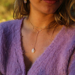 Teardrop Lariat Necklace